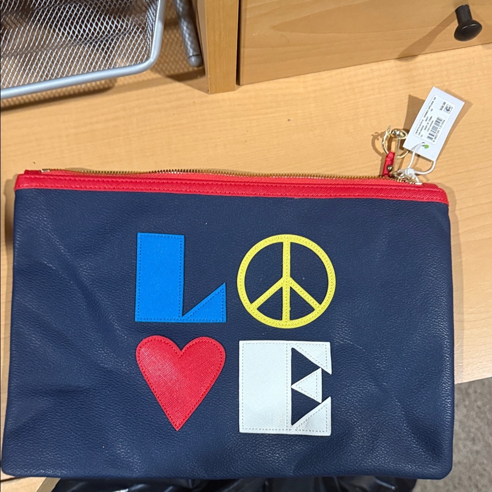 C. Wonder Navy Love Clutch with Red and Blue Accents